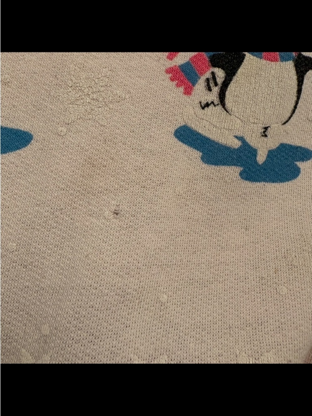 Vintage sweater Penguins playing in snow kitschy cute - Picture 14 of 16